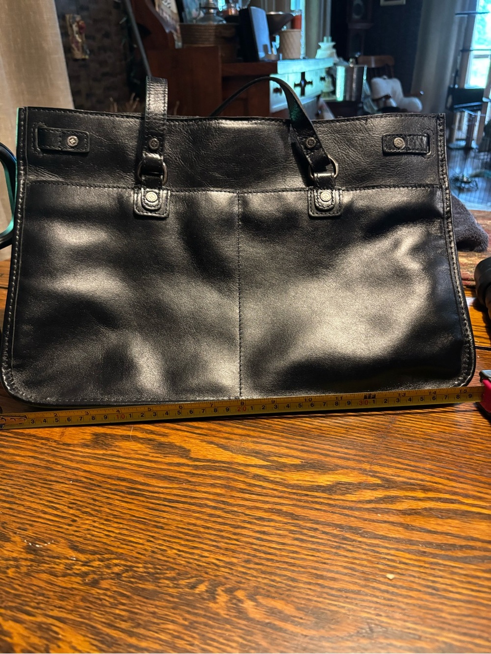Patricia Nash Black Leather Tote